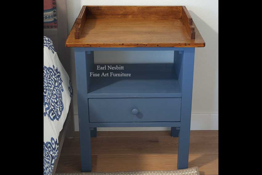 rustic side table